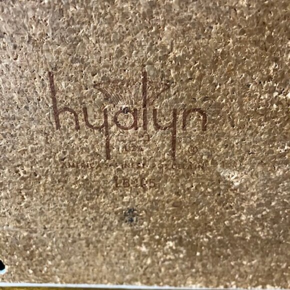 Rare Retro Porcelain Paisley Ashtray by Hyalyn‎ 6.5"x6.5" Turquoise - Picture 7 of 9